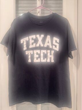 MV Sport Black T-Shirt with White "Texas Tech" Logo